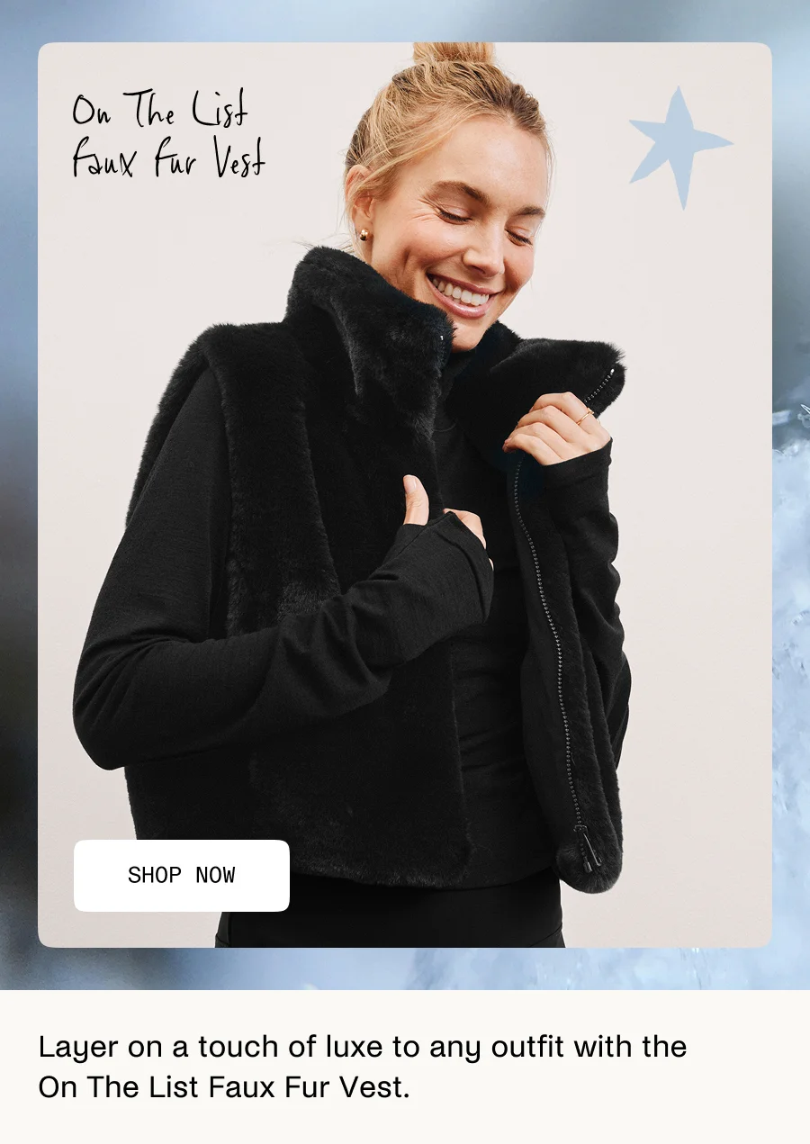 On The List Faux Fur Vest in Black