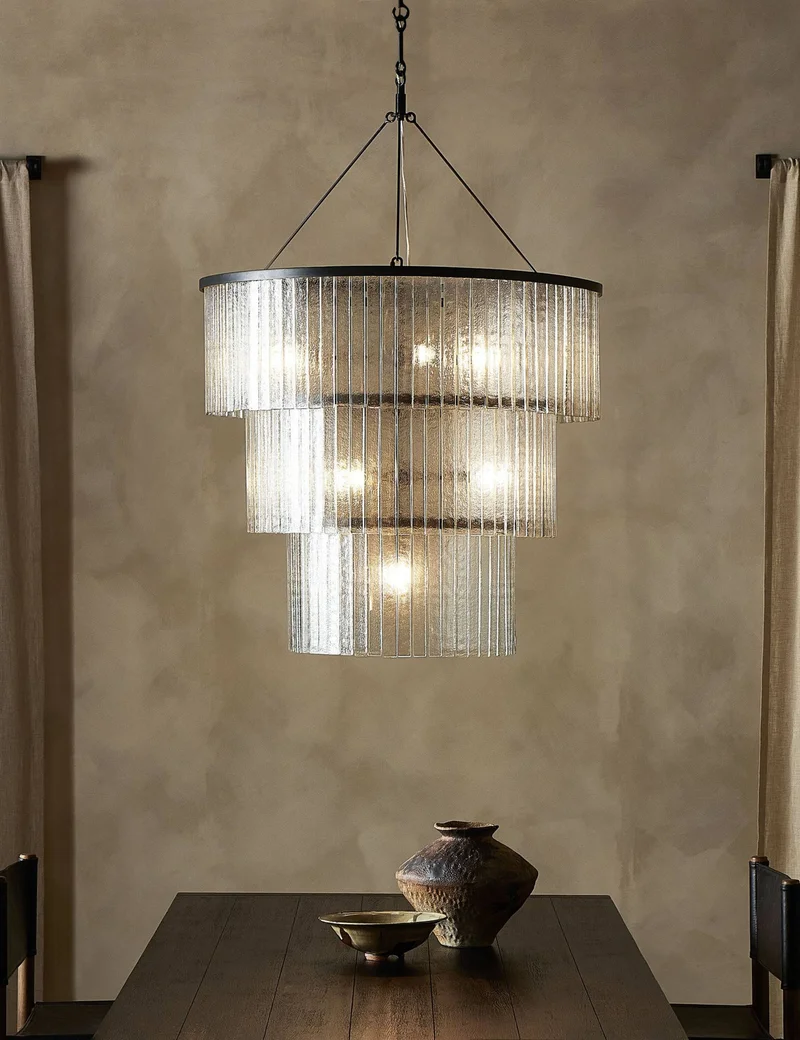 Image of Gleason Chandelier, Antique Iron
