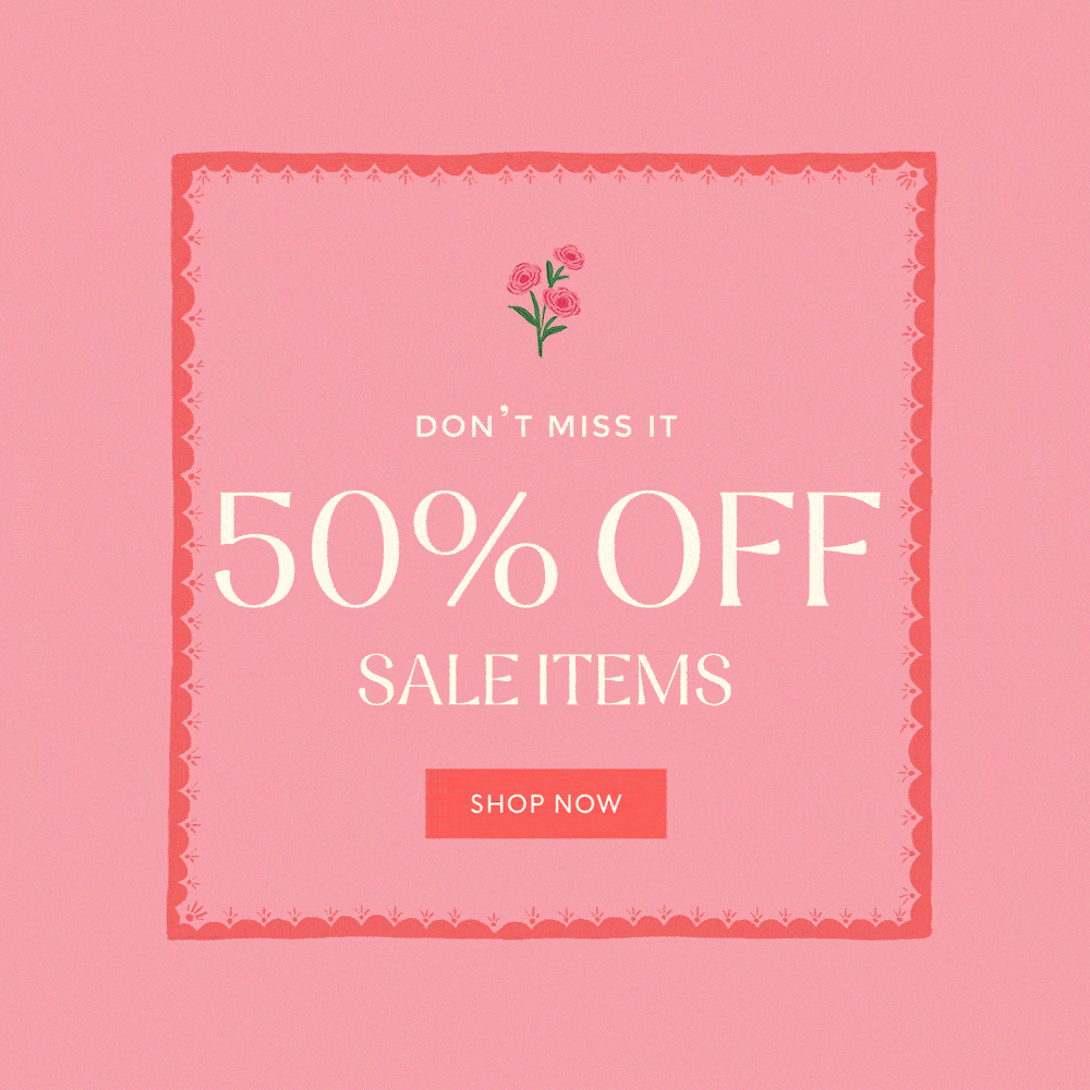 DON'T MISS IT - 50% OFF SALE ITEMS | SHOP NOW