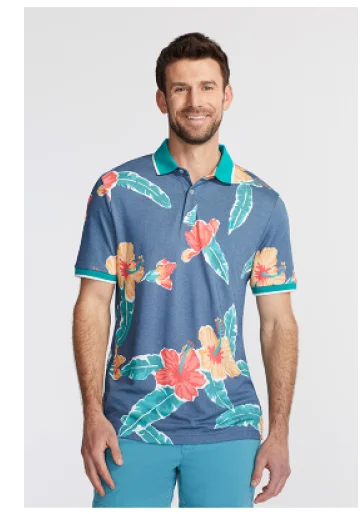 Knit Polo: The Floral Reef