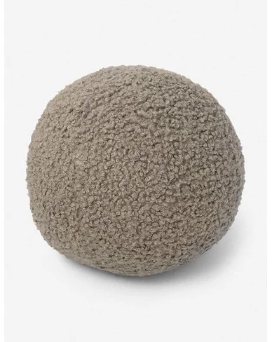 Bouclé Ball Pillow by Sarah Sherman Samuel-Khaki
