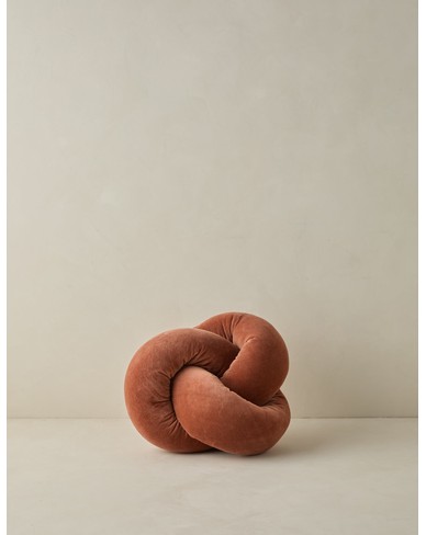 Dewey Velvet Pillow-Burnt Orange