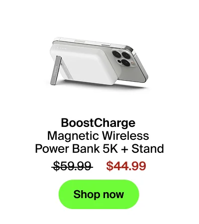 BoostCharge Magnetic Wireless Power Bank 5K + Stand