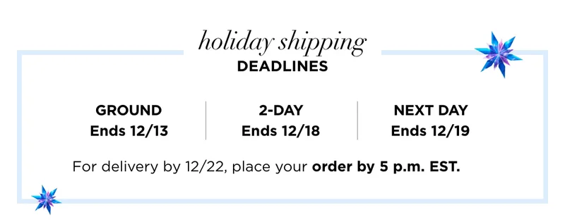 Holiday Shipping