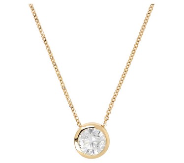 Diamonique x Bronzo Italia 1.90 cttw Slide Pendant w/ Chain