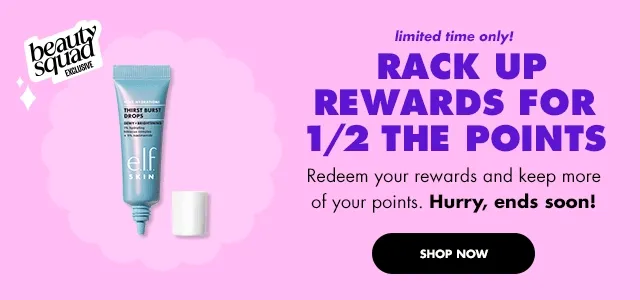 rack up rewards for 1/2 the points!