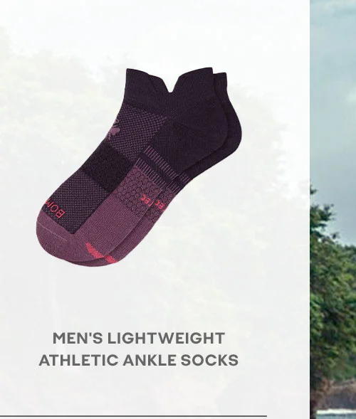 MEN'S LIGHTWEIGHT ATHLETIC ANKLE SOCKS
