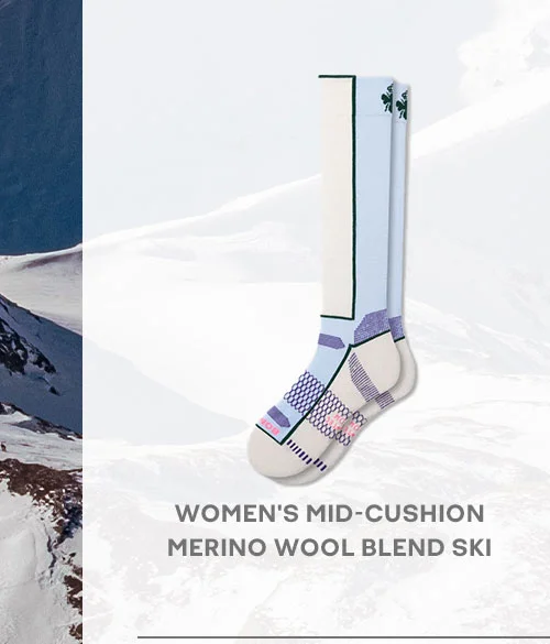WOMEN'S MID-CUSHION MERINO WOOL BLEND SKI