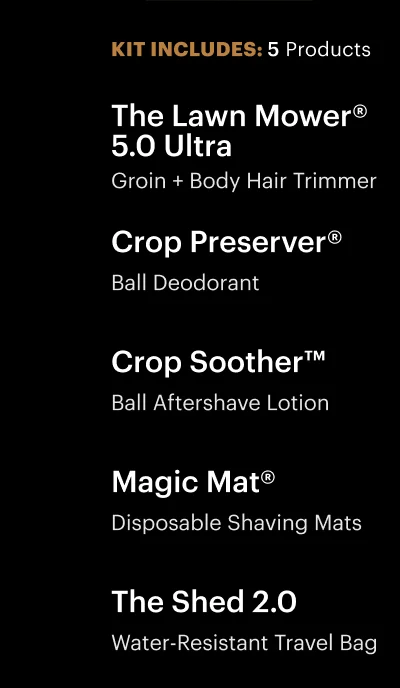 Kit includes: 5 products