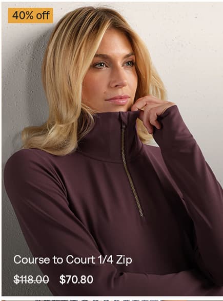 Course to Court 1/4 Zip