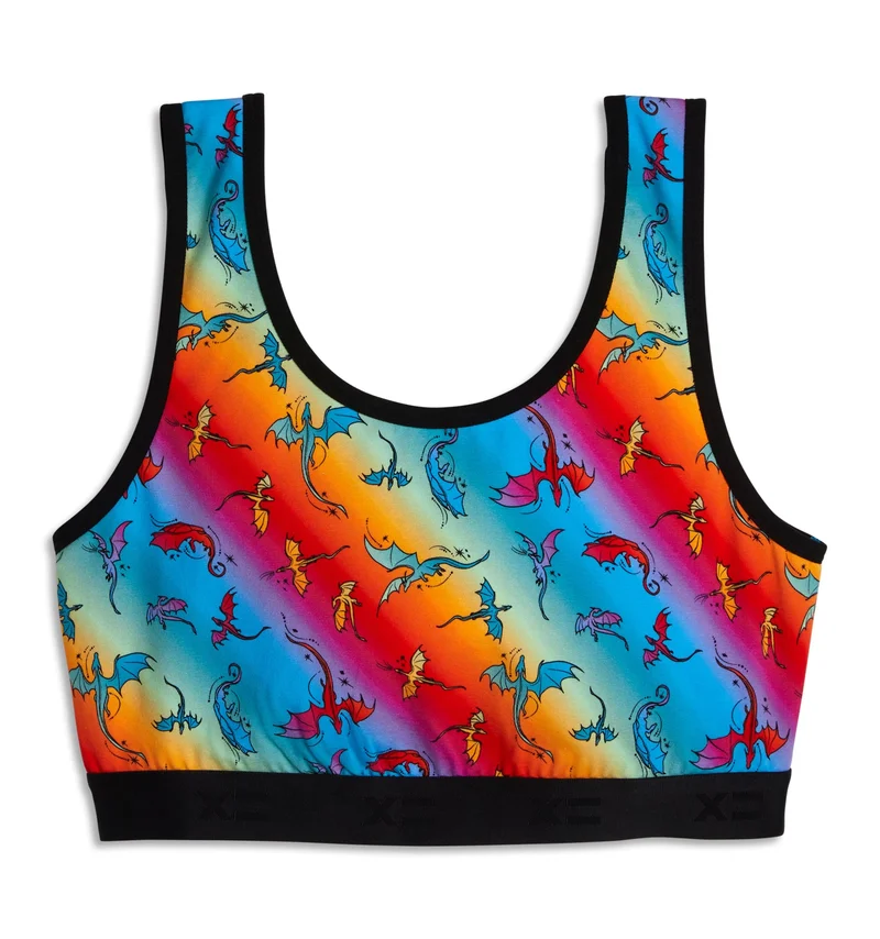 Image of Essentials Soft Bra - Pride Rainbow Dragon