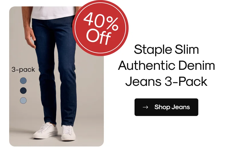Staple Slim Authentic Denim Jeans 3-Pack