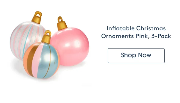 Shop - Inflatable Christmas Ornaments Pink, 3-Pack