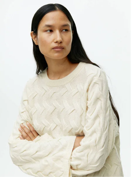 Cable-Knit Wool Jumper