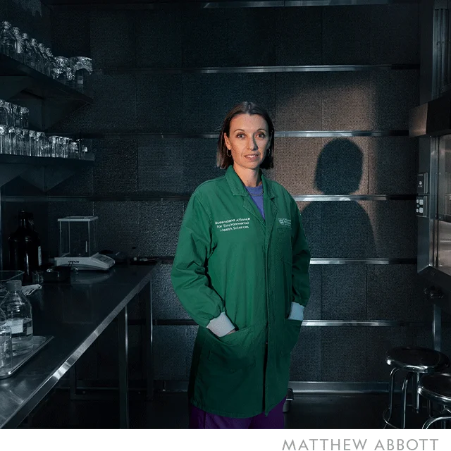In Brisbane, Australia, analytical chemist Cassandra Rauert researches microplastics in a lab designed to keep out contaminating plastic particles.