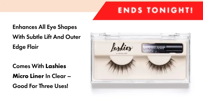ENDS TONIGHT! Enhances all eye shapes with subtle lift and outer edge flair Comes with Lashies Micro Liner in Clear – good for three uses!