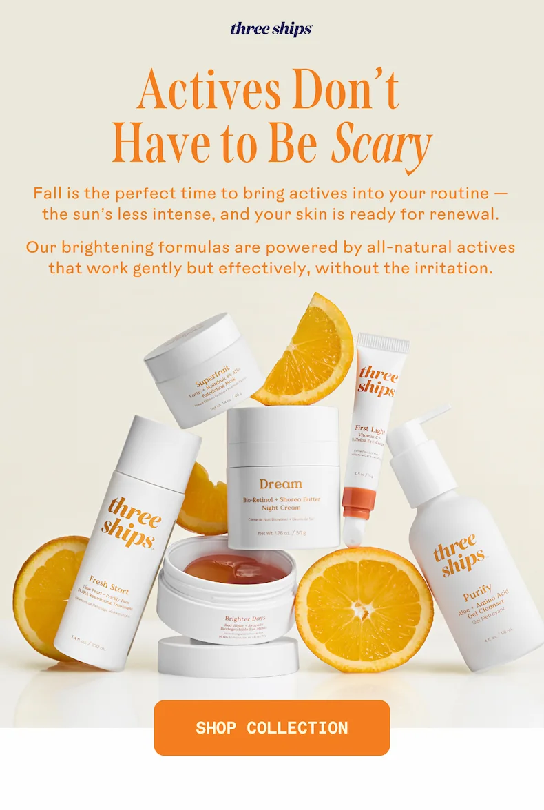 Actives Don't Have to be Scary. Shop Collection.