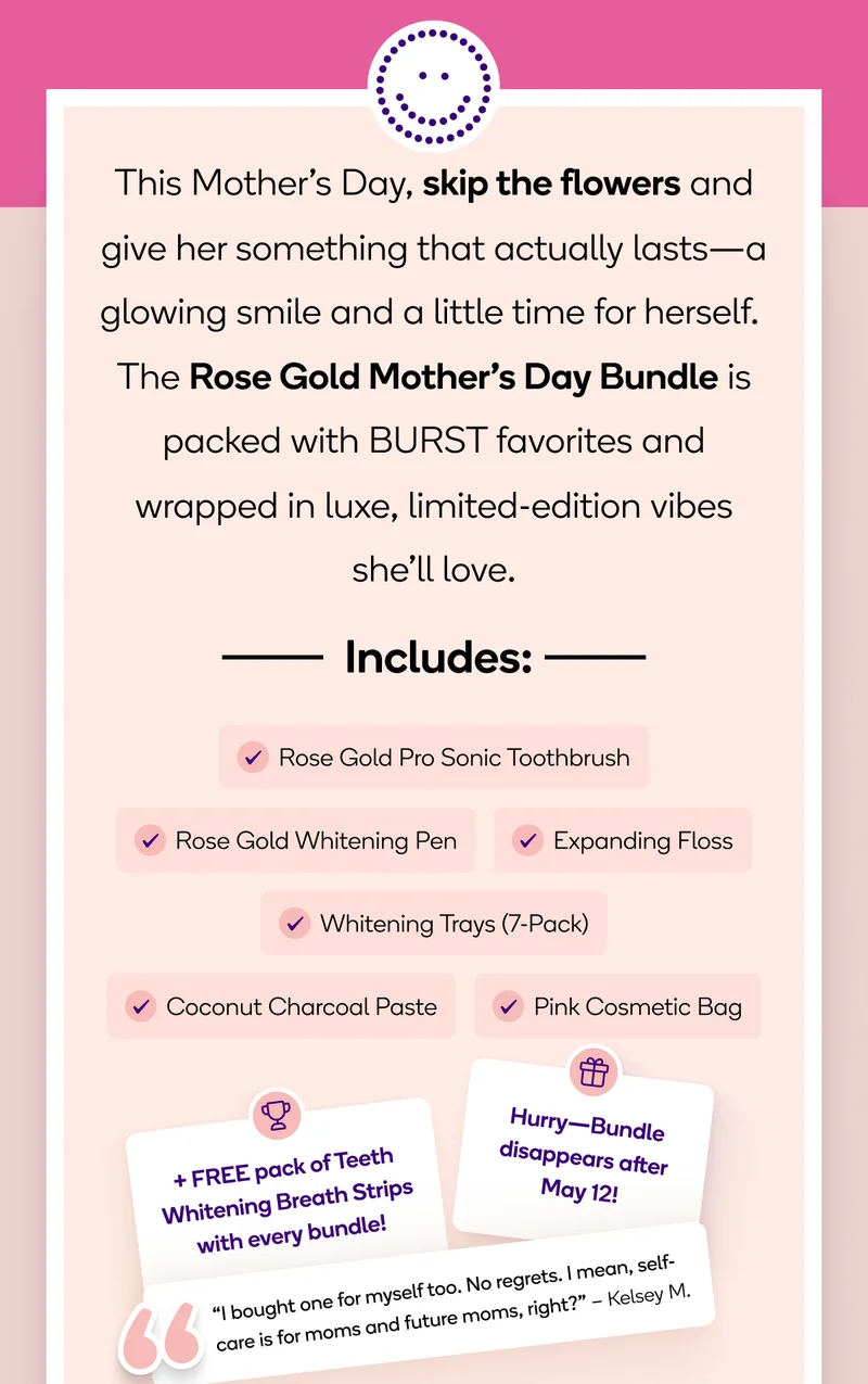 rose gold mother's day bundle