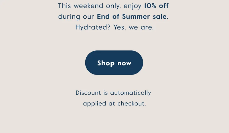 This weekend only - Shop now