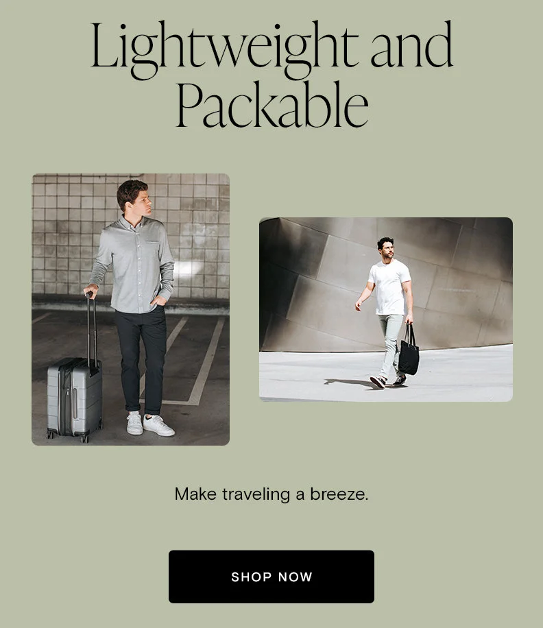 Lightweight and Packable Make traveling a breeze [ Shop Now]
