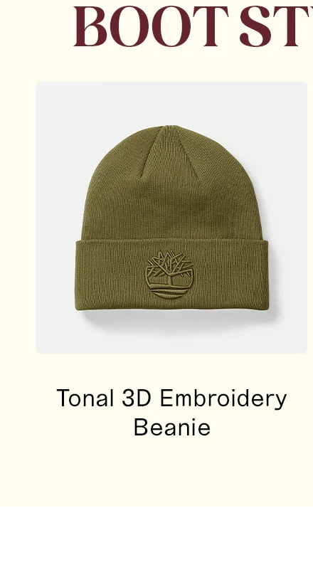 Tonal 3D Embroidery Beanie
