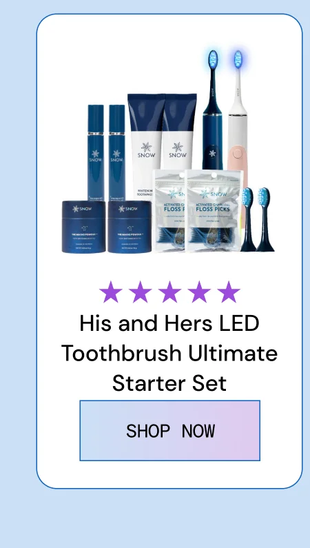 His and Hers LED Toothbrush Ultimate Starter Set