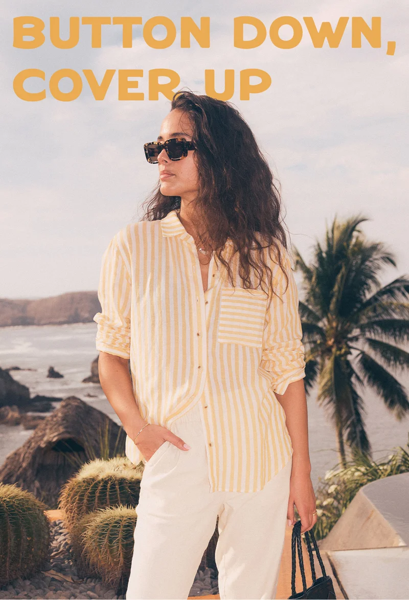 Button down, cover up.
