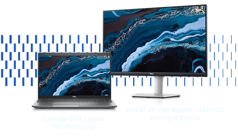 Latitude Laptop & Dell 27 Monitor Montage