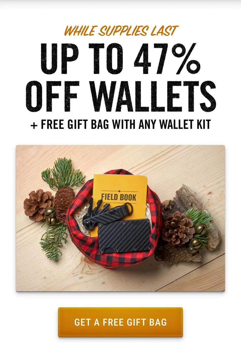 Up to 47% Off Wallets + Free Gift Bag With Any Wallet Kit