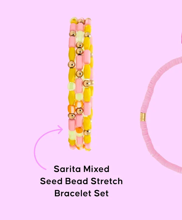 Sarita Mixed Seed Bead Stretch Bracelet Set
