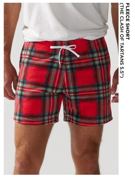 Fleece Sweat Short: The Clash Of The Tartans