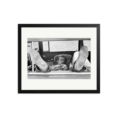 James Dean 'Chilling in The Car' Framed Print