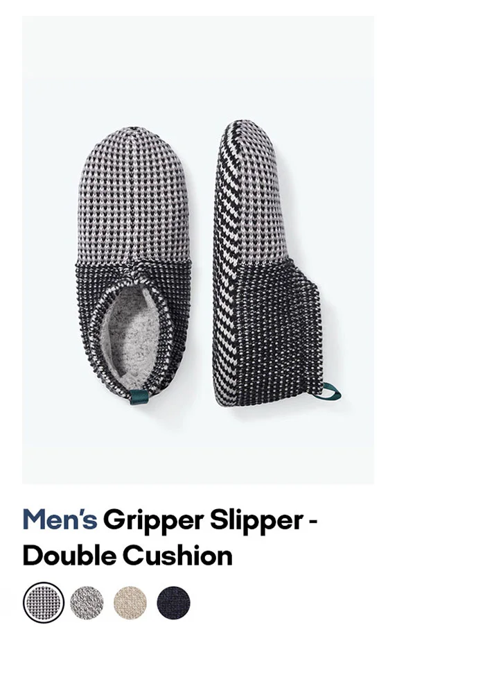 Men's Gripper Slipper - Double Cushion