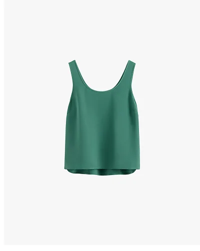 Sea Green Silk Tank