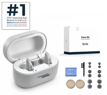 Lexie B2 Plus Self-Fitting OTC Hearing Aids powered by Bose w/Care Kit