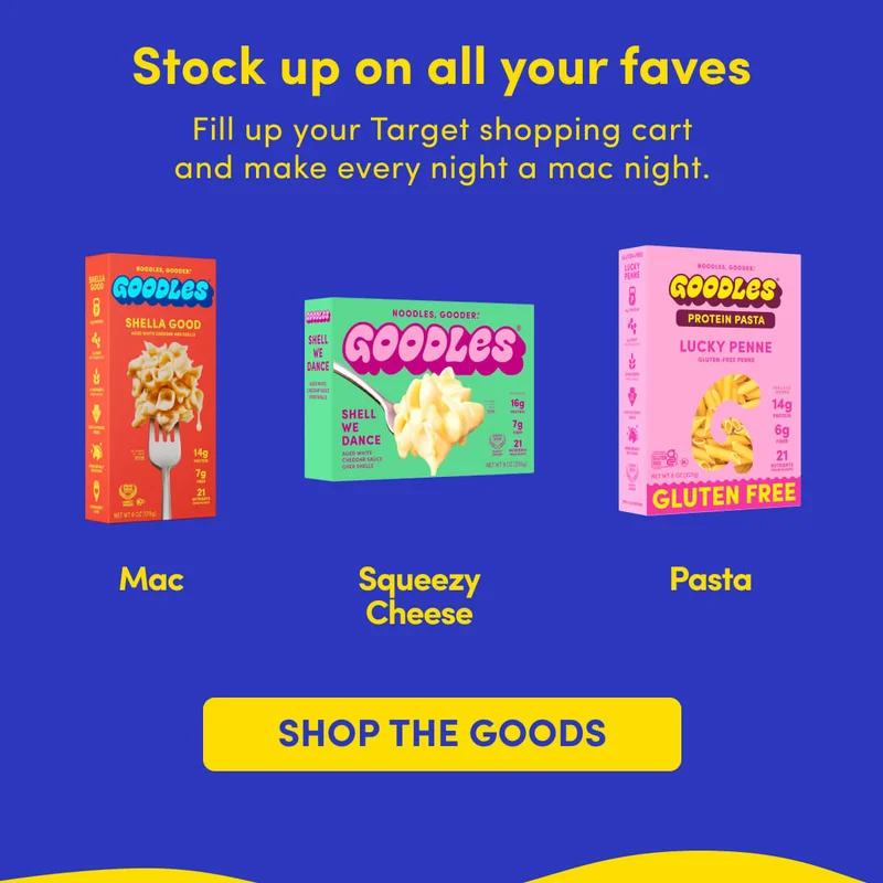 Stock up on all your faves Fill up your Target shopping cart and make every night a mac night.