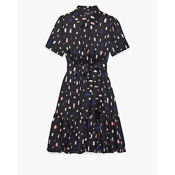 Painterly Strokes Shirt Dress