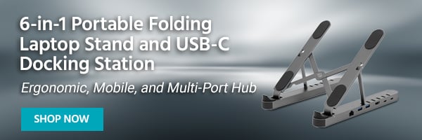 6-in-1 Portable Folding Laptop Stand and USB-C Docking Station