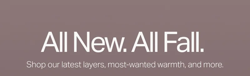 All New. All Fall.