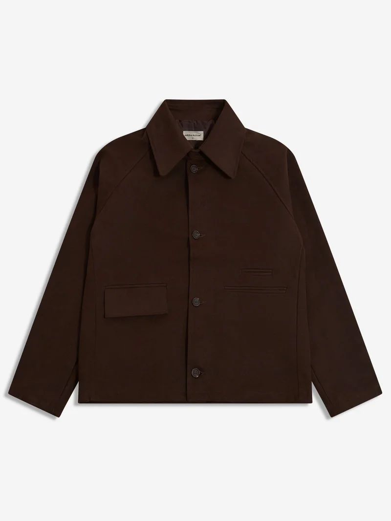 Image of Estudio Niksen Raglan Pocket Jacket - Brown Suede