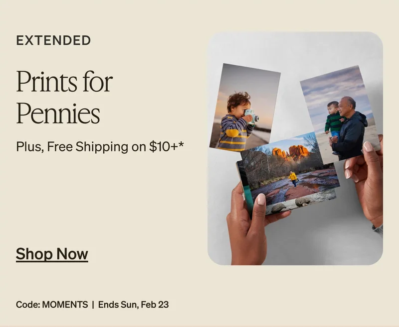 Up to 40% Off Almost Everything + Unlimited Free Photo Book Pages, Prints for Pennies