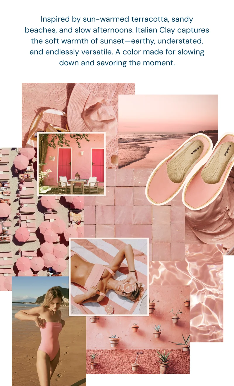 Inspired by sun-warmed terracotta, sandy beaches, and slow afternoons. Italian Clay captures the soft warmth of sunset—earthy, understated, and endlessly versatile. A color made for slowing down and savoring the moment.