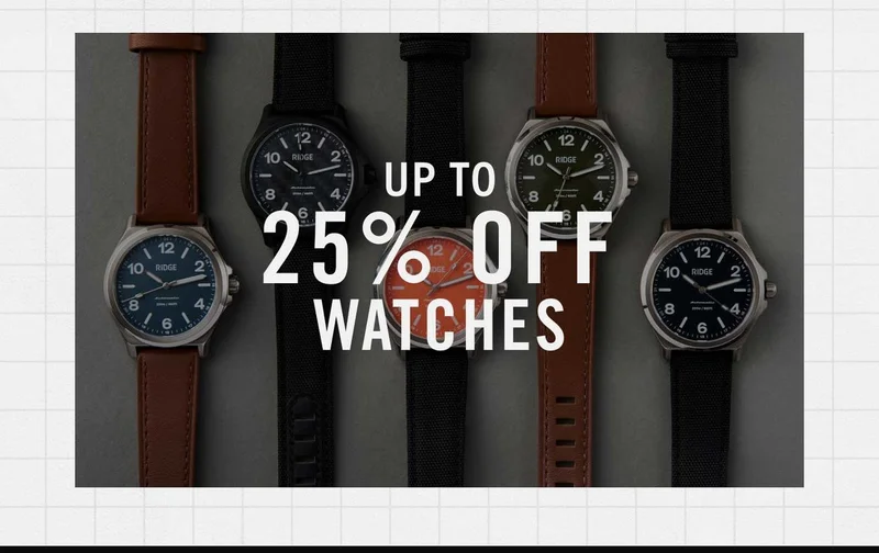 Up to 25% Off Watches