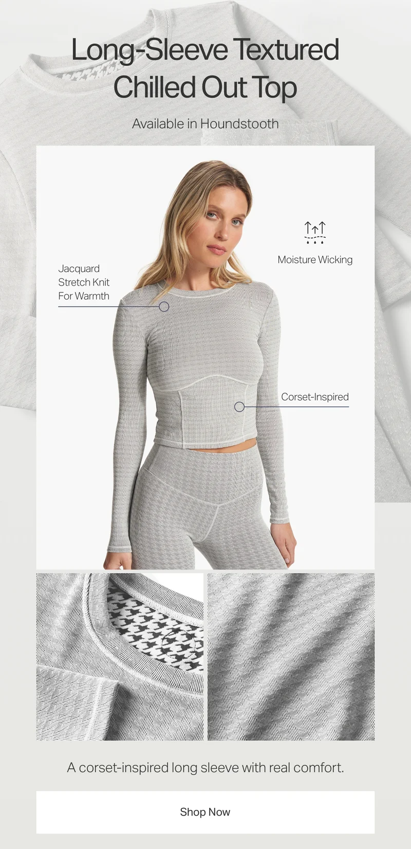 Long-Sleeve Textured Chilled Out Top