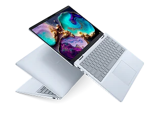 A pair of Dell laptop computers.
