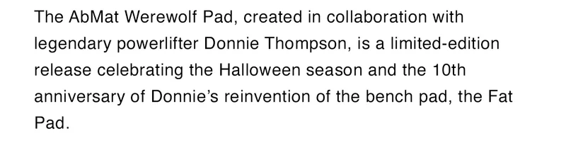AbMat Werewolf Pad - Donnie Thompson