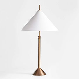 Seymour Telescoping Brass Metal Table Lamp
