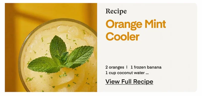 Orange Mint Cooler Recipe