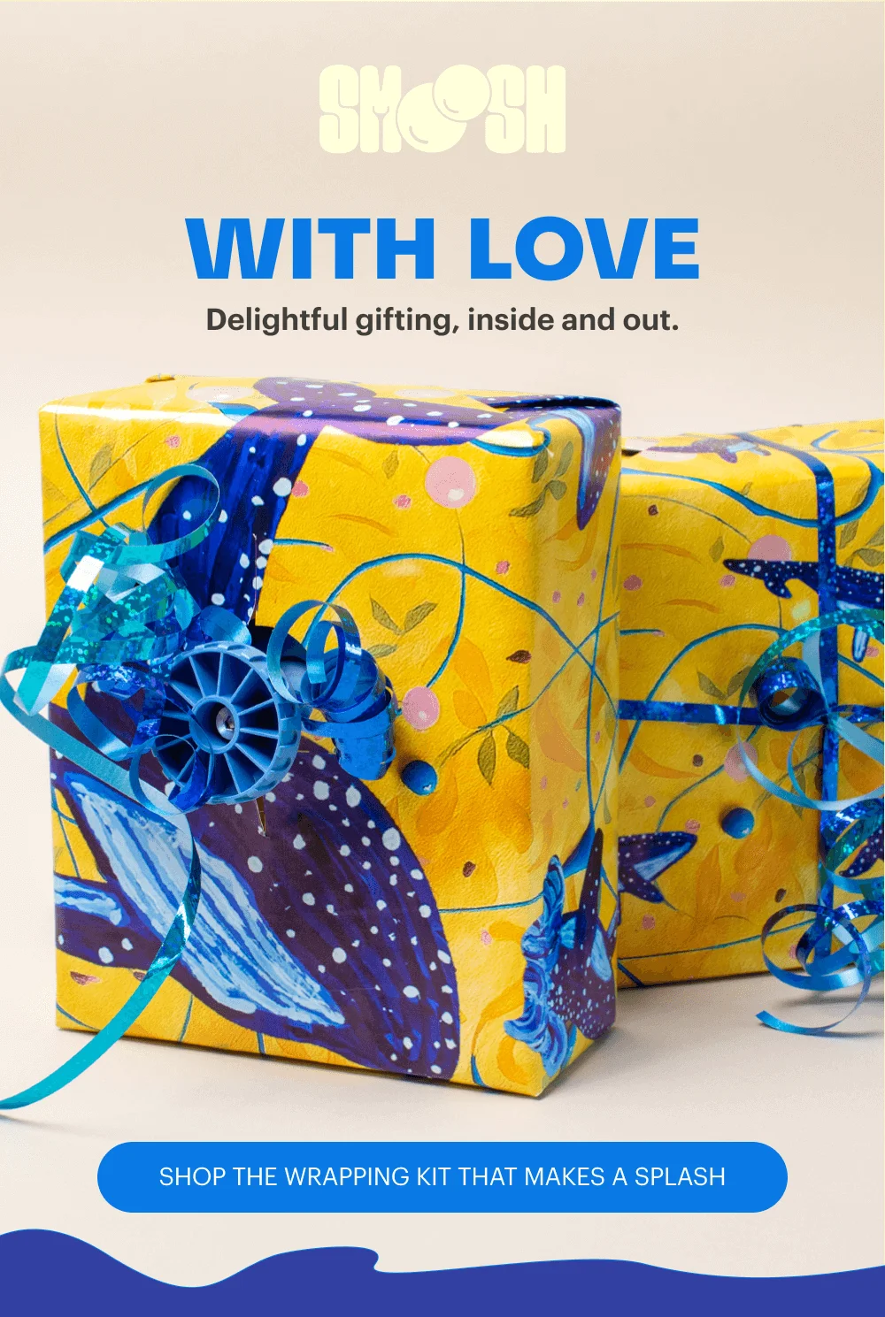 With Love, Delightful gifting, inside and out - shop the wrapping kit that makes a splash