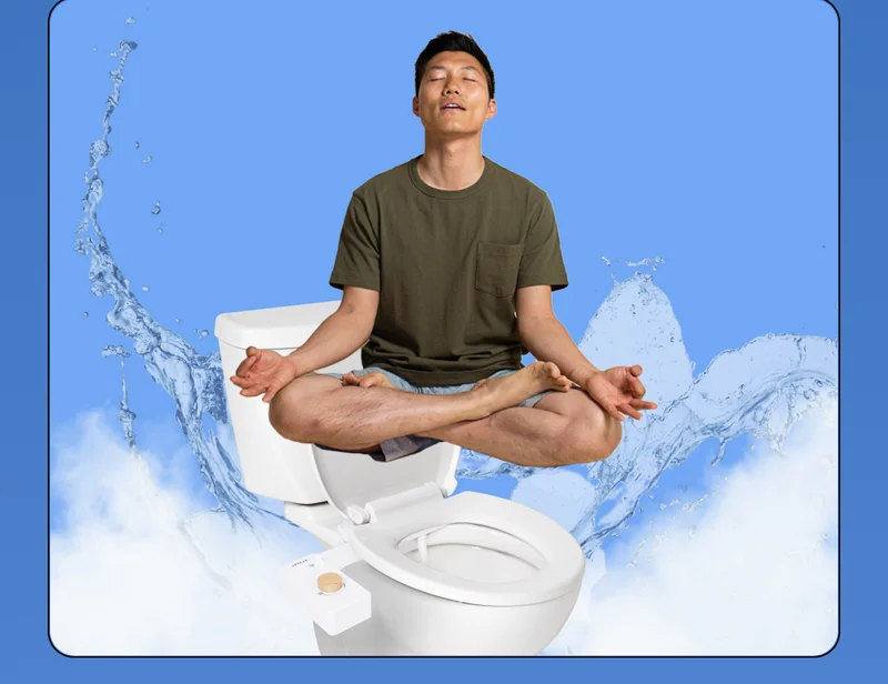 MAN ON BIDET
